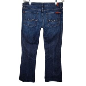 7 For All Mankind Women's Flip-Flop Jeans, Medium Blue Wash, Low Rise Sz 31